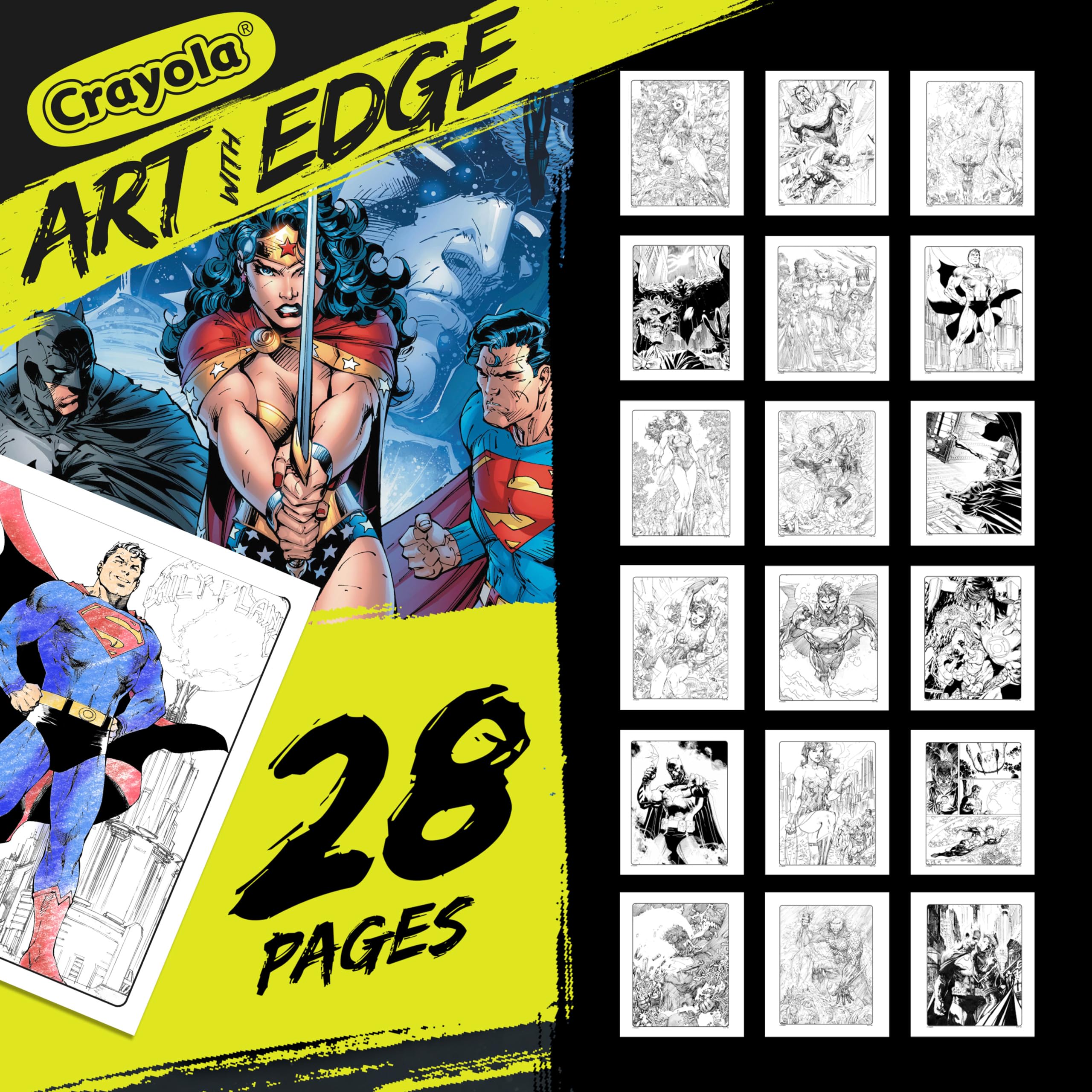 Foto 7 pulgar | Libro Para Colorear Crayola Art With Edge Justice League 28 Páginas - Venta Internacional.