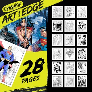 Foto 6 | Libro Para Colorear Crayola Art With Edge Justice League 28 Páginas - Venta Internacional.