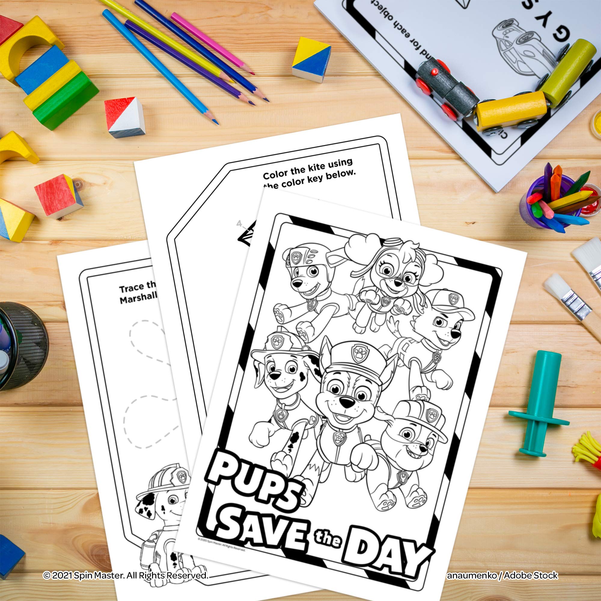 Foto 7 | Libro De Juegos Para Colorear Bendon Paw Patrol Con Marcador Mess Free - Venta Internacional.