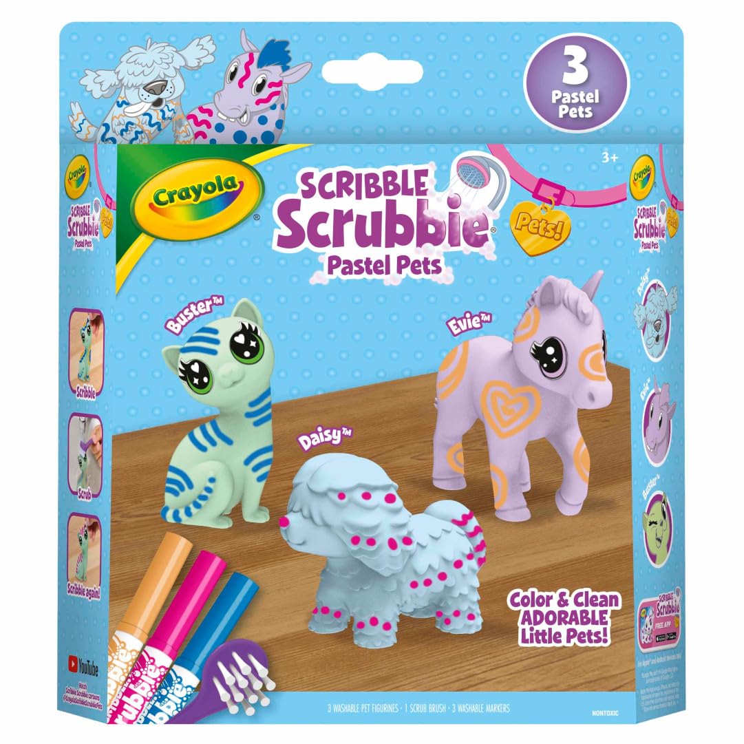 Foto 3 pulgar | Juguete De Aseo Para Mascotas Crayola Scribble Scrubbie Pastel Pets 3+ - Venta Internacional.