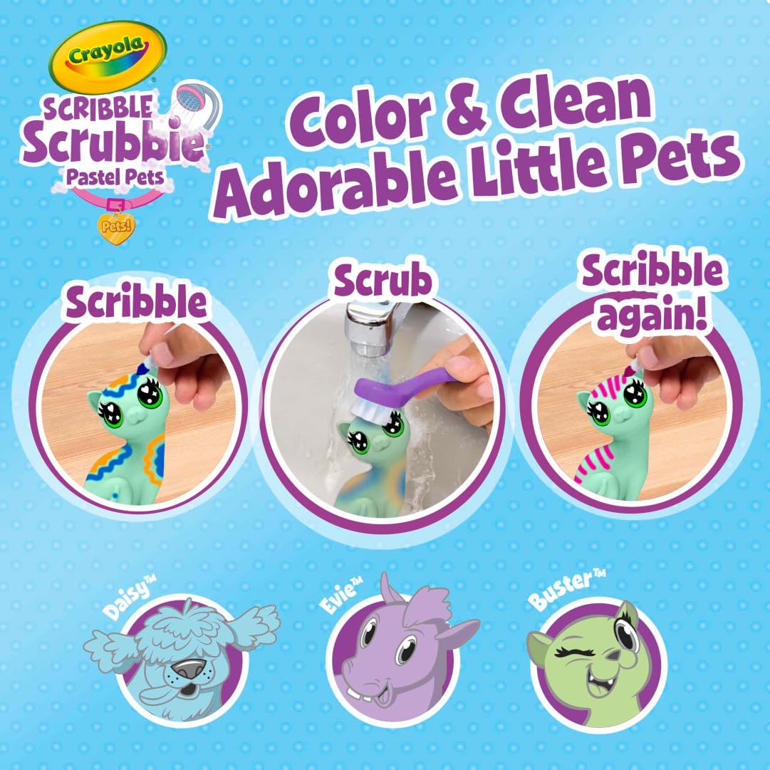 Foto 6 pulgar | Juguete De Aseo Para Mascotas Crayola Scribble Scrubbie Pastel Pets 3+ - Venta Internacional.