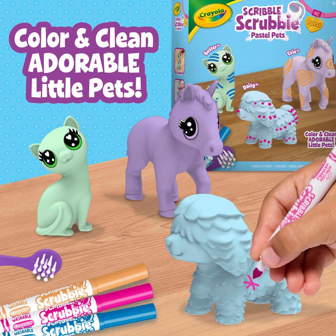 Foto 7 pulgar | Juguete De Aseo Para Mascotas Crayola Scribble Scrubbie Pastel Pets 3+ - Venta Internacional.