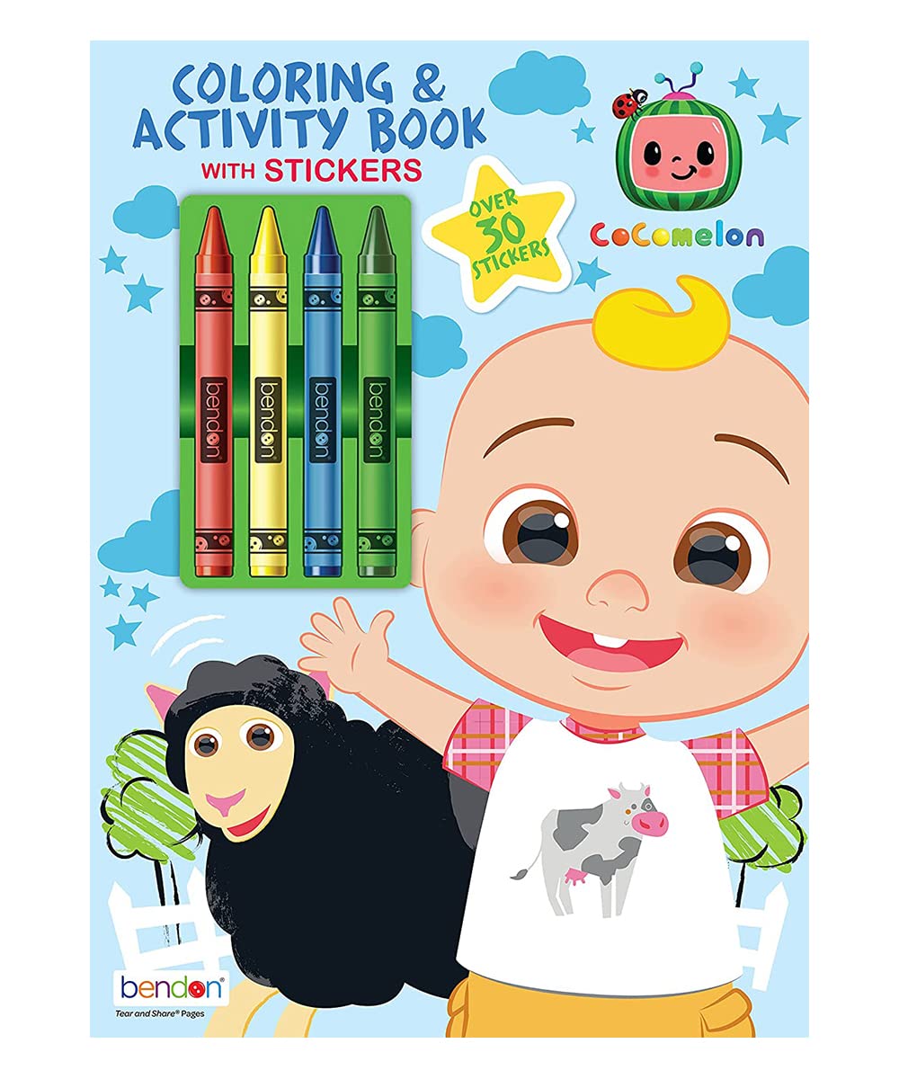 Foto 1 | Libro Para Colorear Bendon Cocomelon, 48 Páginas Con 4 Crayones - Venta Internacional.