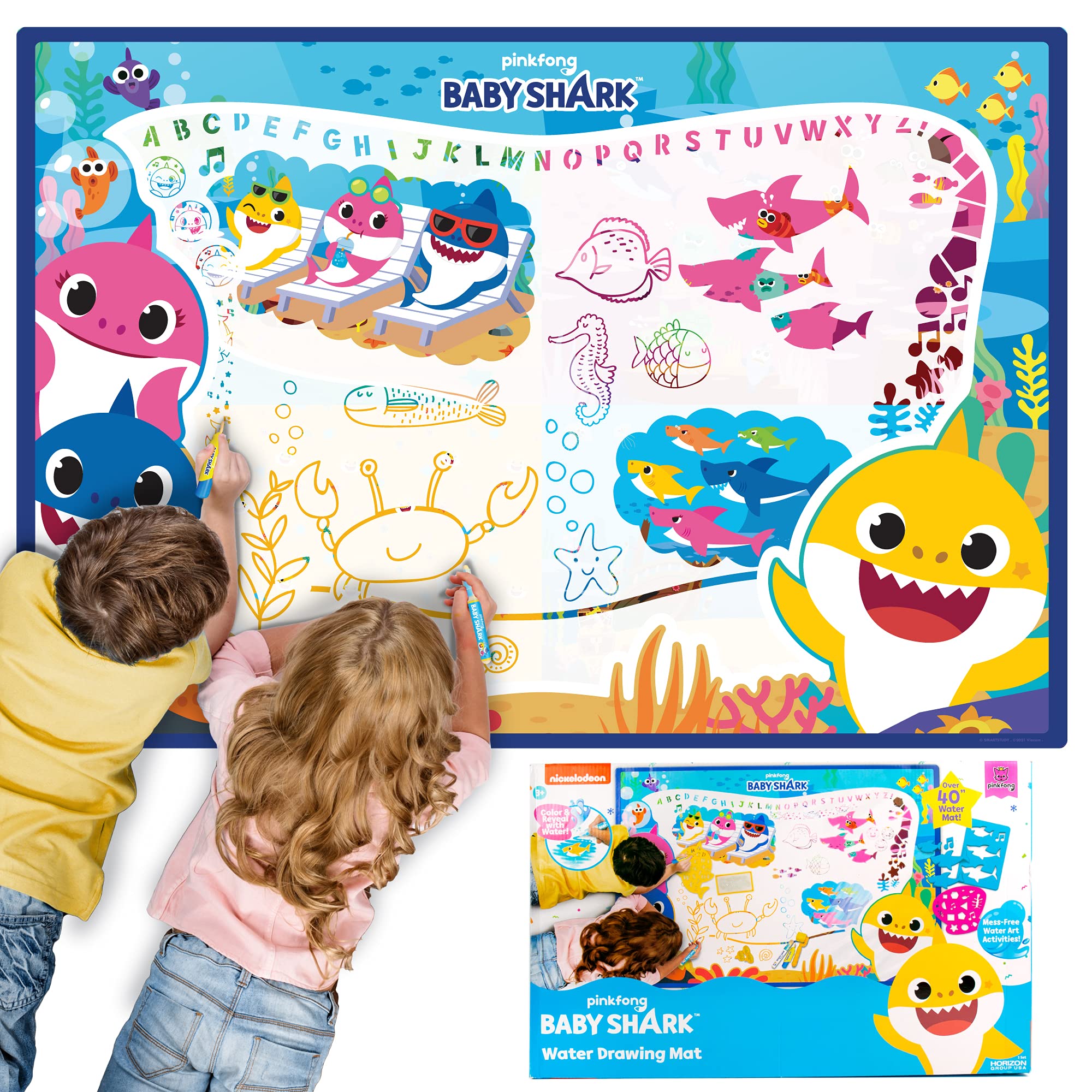 Foto 2 pulgar | Tapete Para Dibujar Agua Baby Shark Horizon Group Con Accesorios - Venta Internacional.