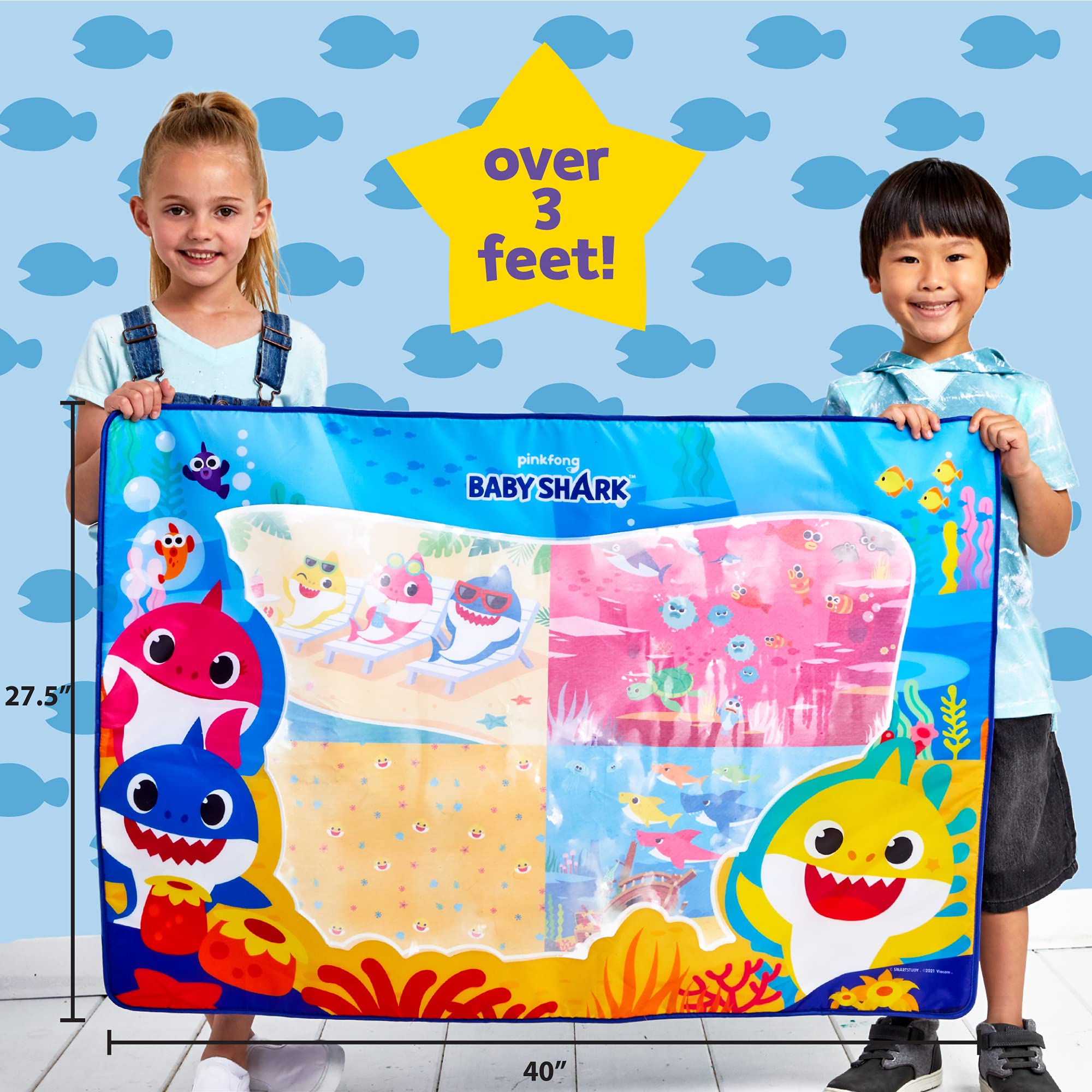 Foto 6 pulgar | Tapete Para Dibujar Agua Baby Shark Horizon Group Con Accesorios - Venta Internacional.