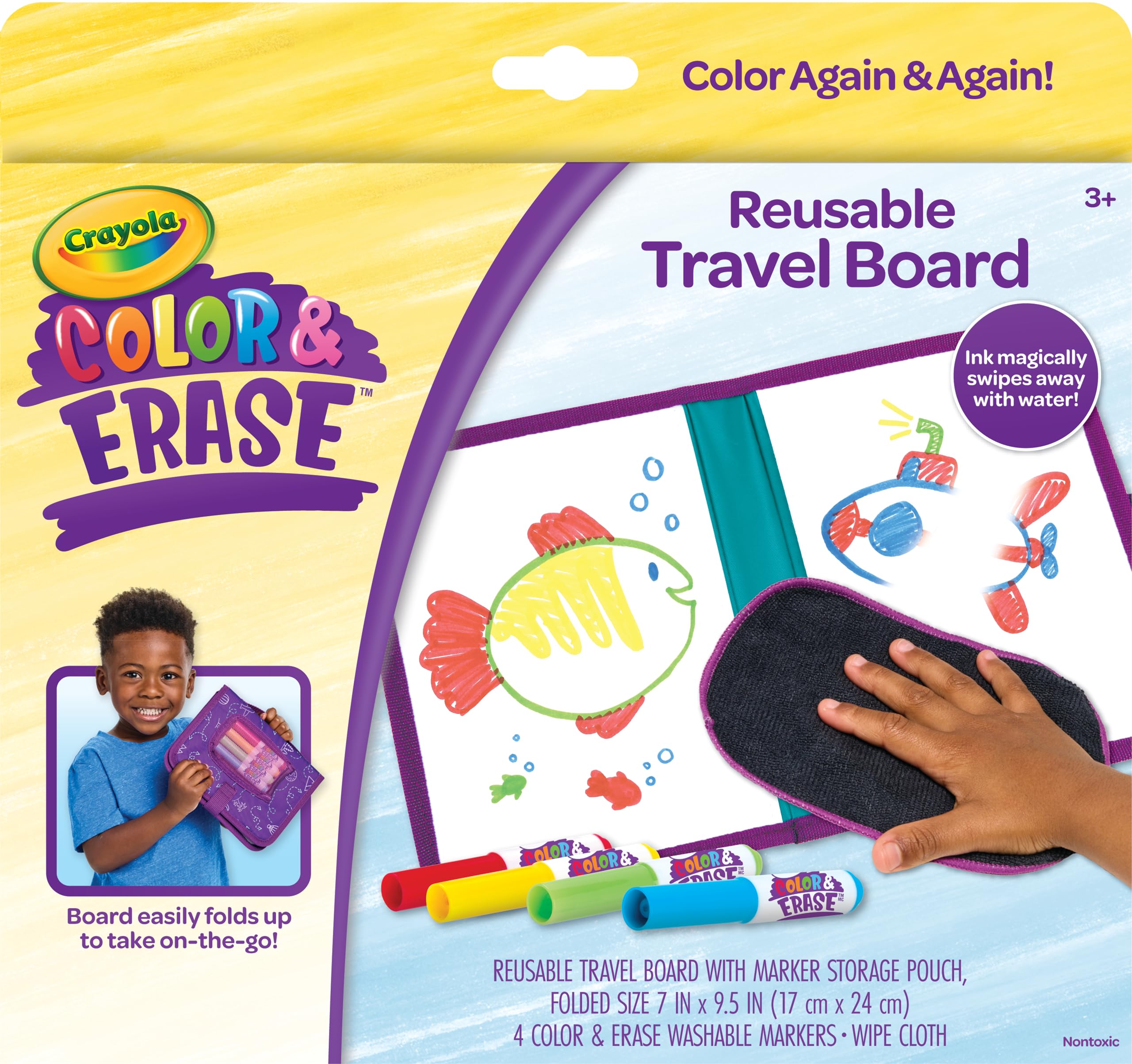 Foto 1 | Tablero De Dibujo Crayola Color & Erase Con Rotuladores Y Tela Para Más De 3 - Venta Internacional.