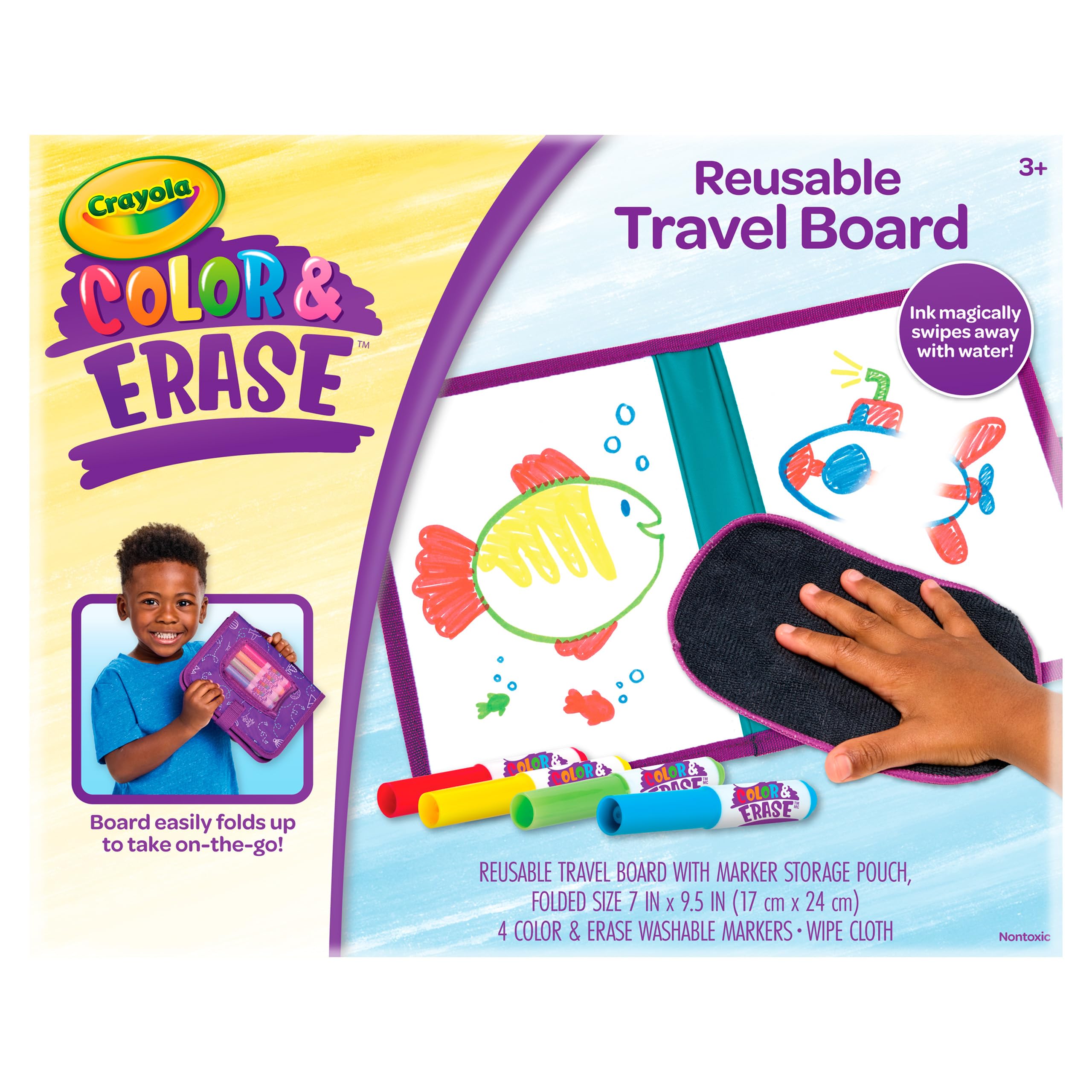 Foto 3 pulgar | Tablero De Dibujo Crayola Color & Erase Con Rotuladores Y Tela Para Más De 3 - Venta Internacional.
