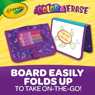 Foto 3 | Tablero De Dibujo Crayola Color & Erase Con Rotuladores Y Tela Para Más De 3 - Venta Internacional.