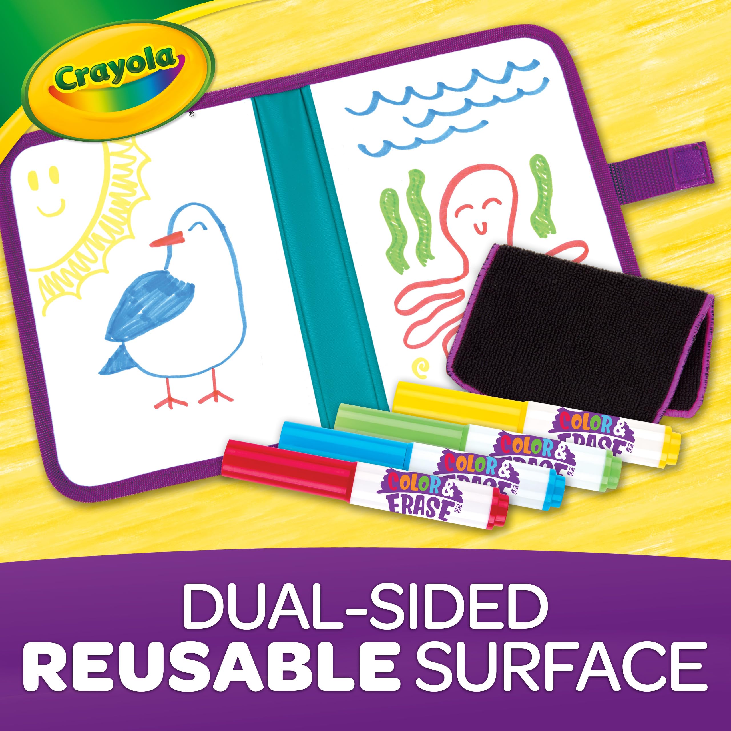 Foto 5 pulgar | Tablero De Dibujo Crayola Color & Erase Con Rotuladores Y Tela Para Más De 3 - Venta Internacional.