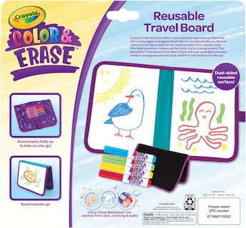 Foto 7 | Tablero De Dibujo Crayola Color & Erase Con Rotuladores Y Tela Para Más De 3 - Venta Internacional.