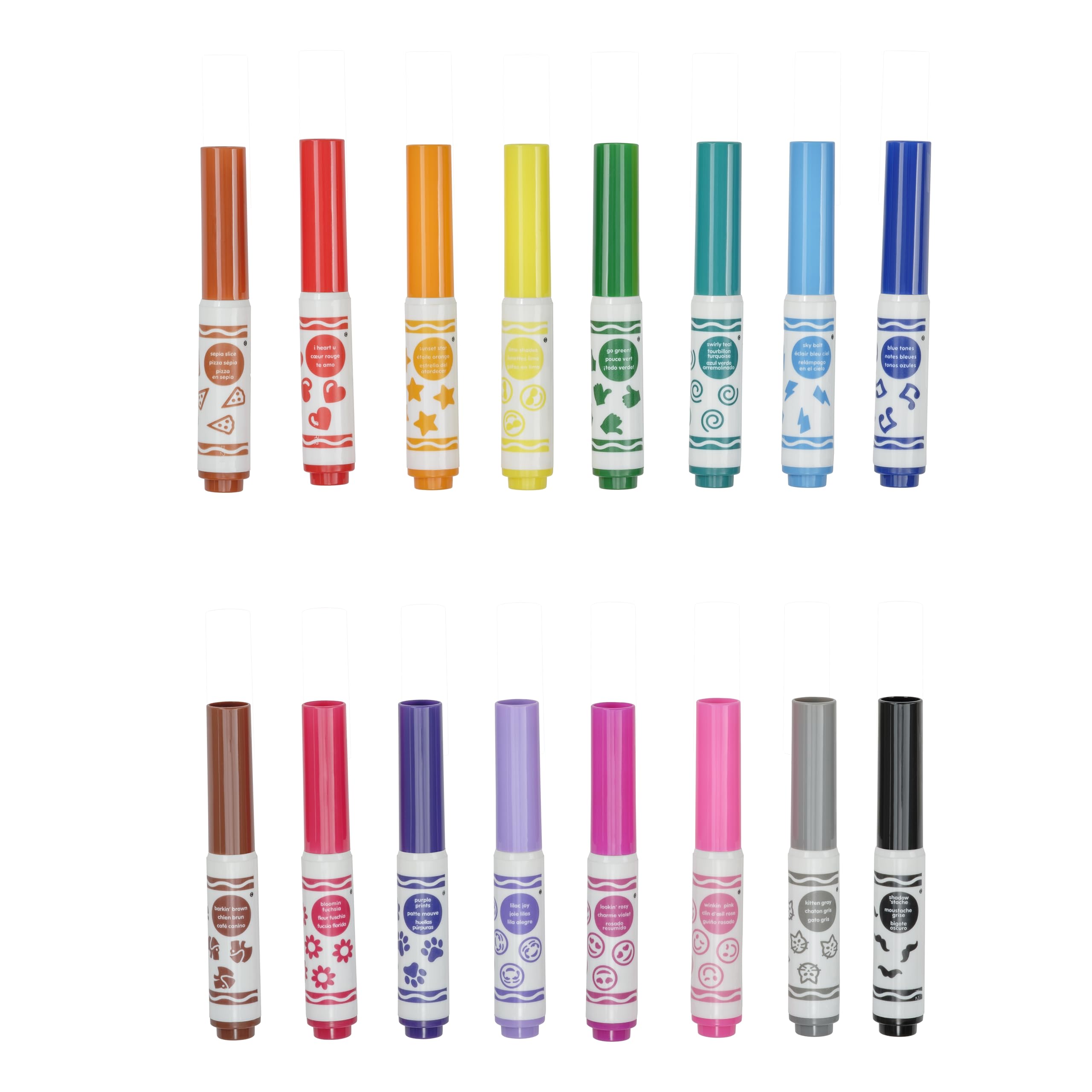 Foto 4 pulgar | Juego De Rotuladores Crayola Emoji Stampers Pip Squeaks, Lavables, 16 Unidades - Venta Internacional.