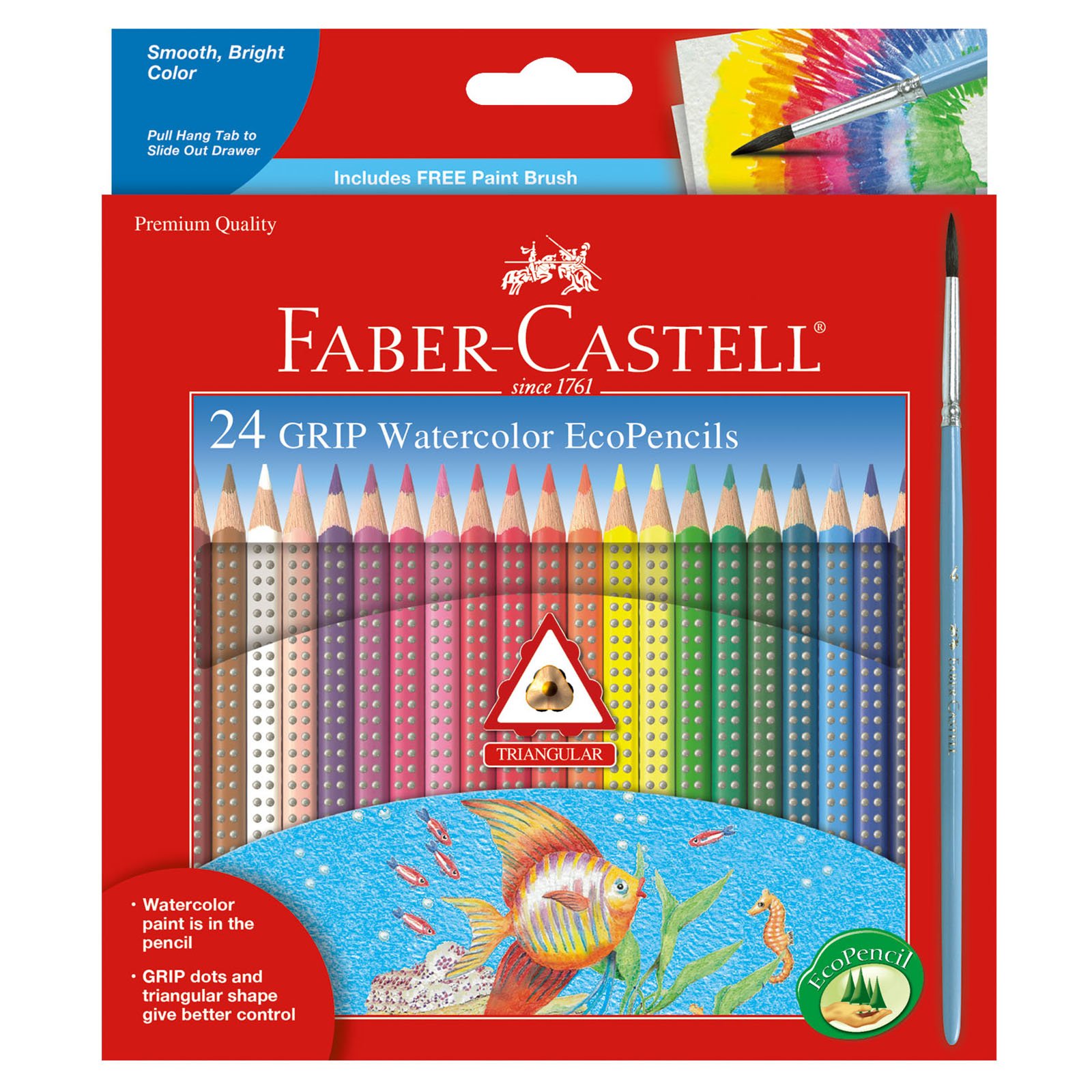 Foto 2 pulgar | Lápices De Acuarela Faber-castell Grip 24 Para Niños Con Pincel - Venta Internacional.