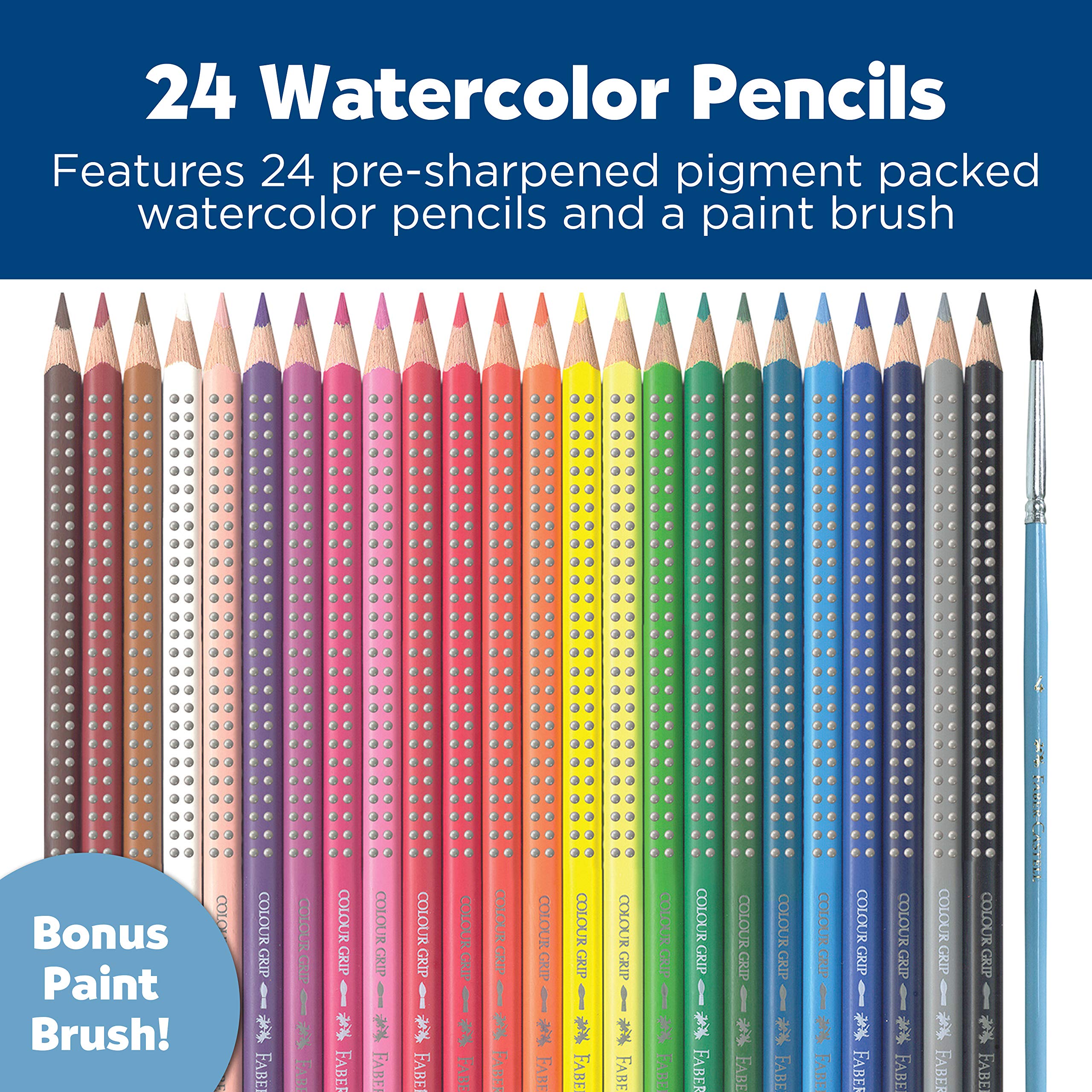 Foto 3 pulgar | Lápices De Acuarela Faber-castell Grip 24 Para Niños Con Pincel - Venta Internacional.