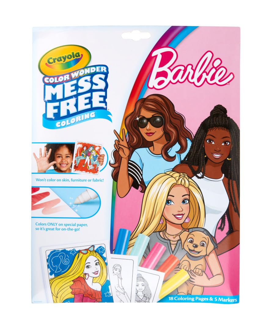 Foto 2 pulgar | Libro Para Colorear Y Rotuladores Crayola Color Wonder Barbie Kids 3+ - Venta Internacional.