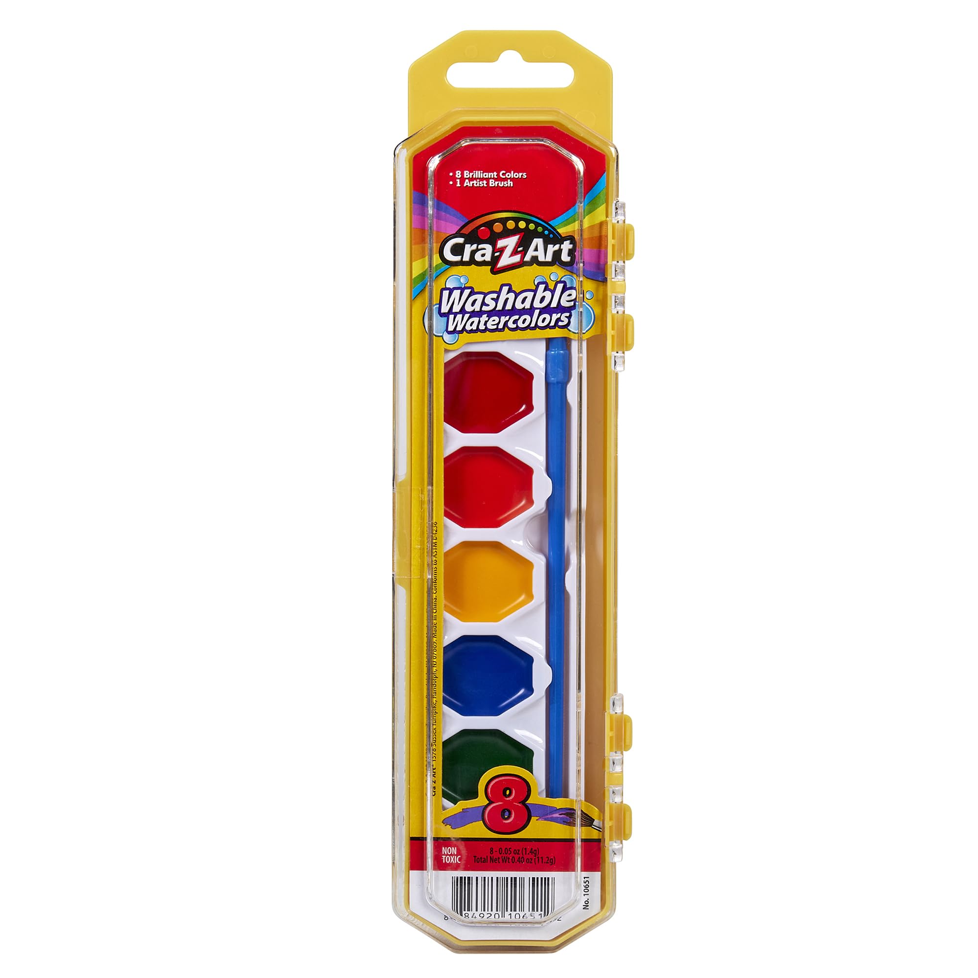 Foto 2 pulgar | Set De Acuarelas Cra-z-art Lavable En 8 Colores Con Brocha A Partir De 3 Años - Venta Internacional.