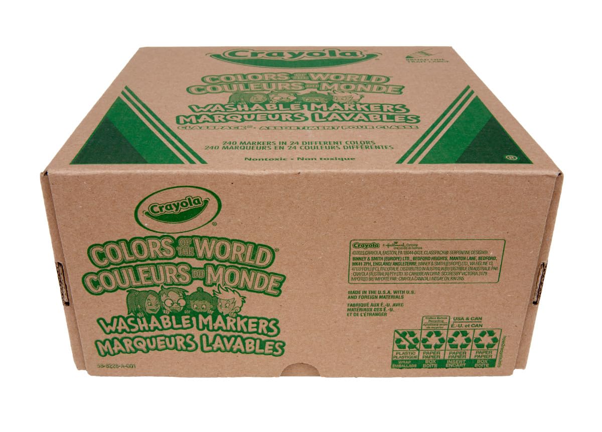 Foto 7 | Rotuladores Lavables Crayola Colors Of The World, 240 Quilates, Paquete De Clase - Venta Internacional.