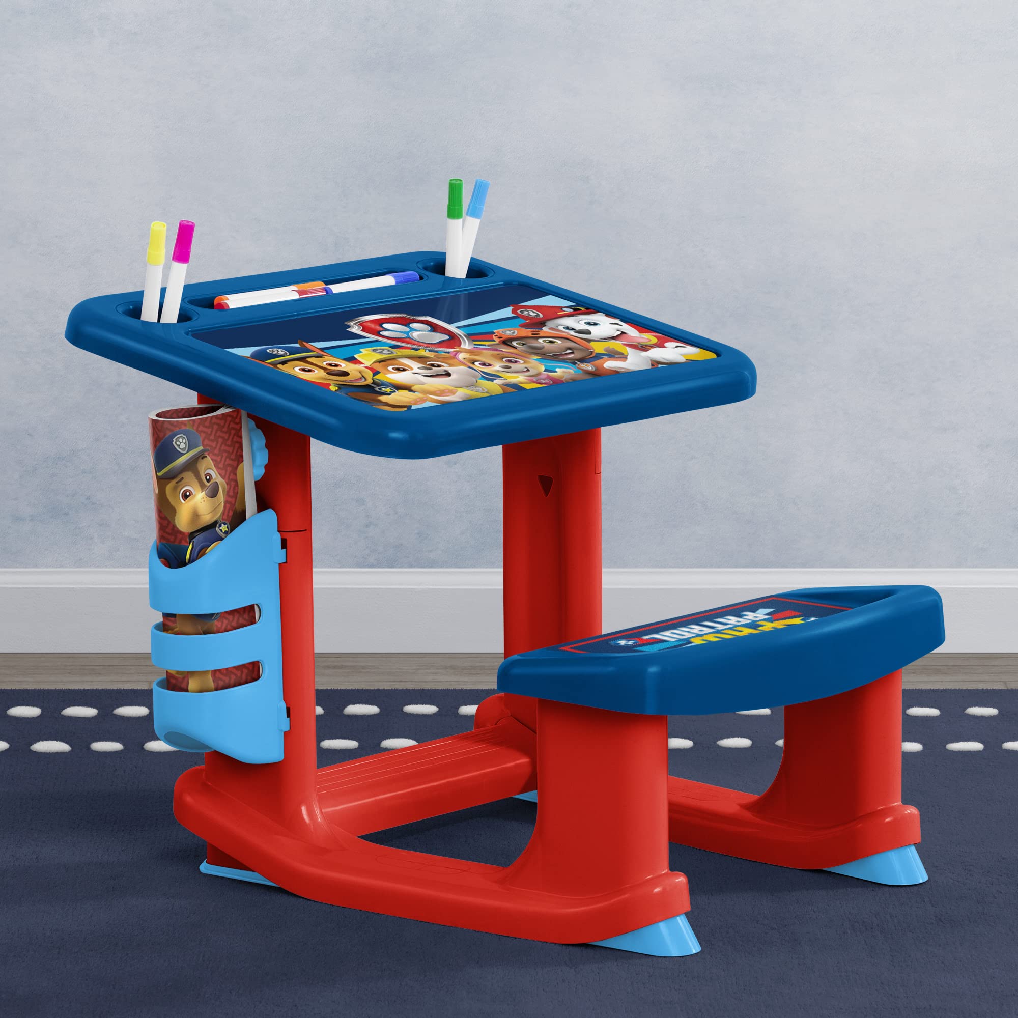 Foto 3 pulgar | Escritorio Delta Children Paw Patrol Para Dibujar Y Jugar Con 10 Rotuladores - Venta Internacional.