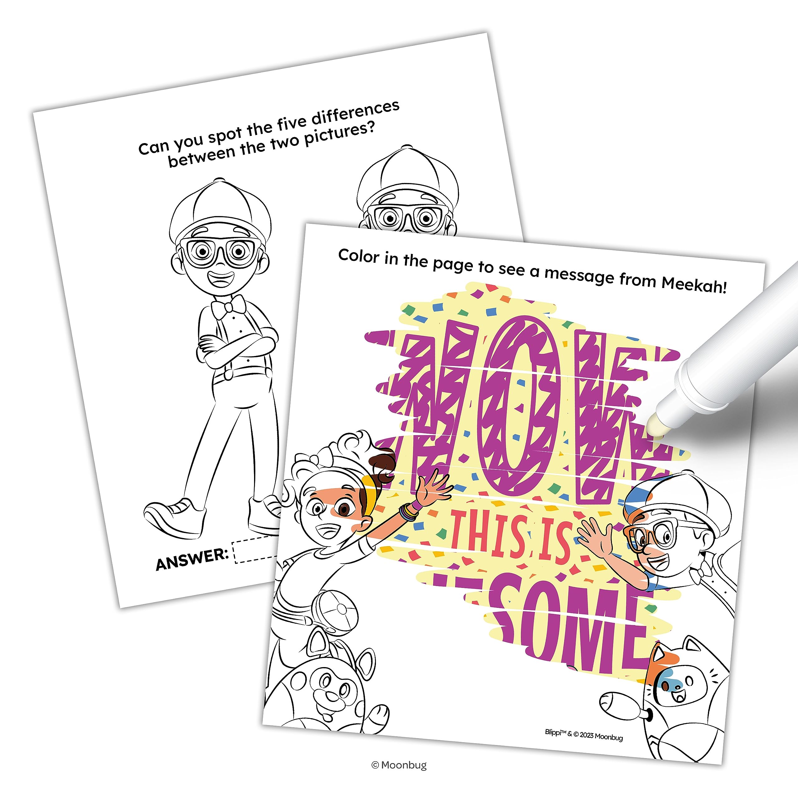 Foto 4 pulgar | Libro Para Colorear Bendon Blippi Imagine Ink, 20 Páginas Con Rotulador - Venta Internacional.