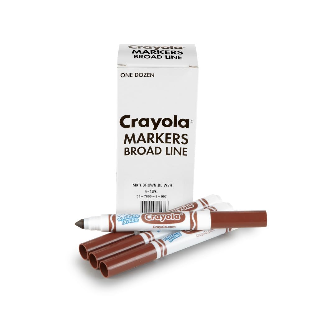 Foto 1 | Rotulador Crayola, Lavable, Marrón, 12 Quilates, De Línea Ancha, Para Niños - Venta Internacional.