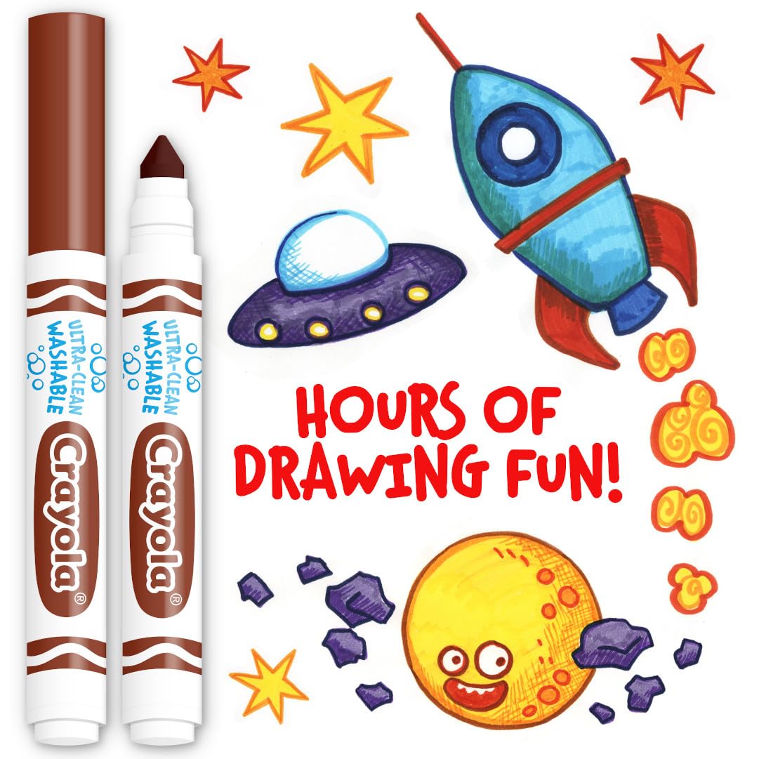 Foto 4 | Rotulador Crayola, Lavable, Marrón, 12 Quilates, De Línea Ancha, Para Niños - Venta Internacional.