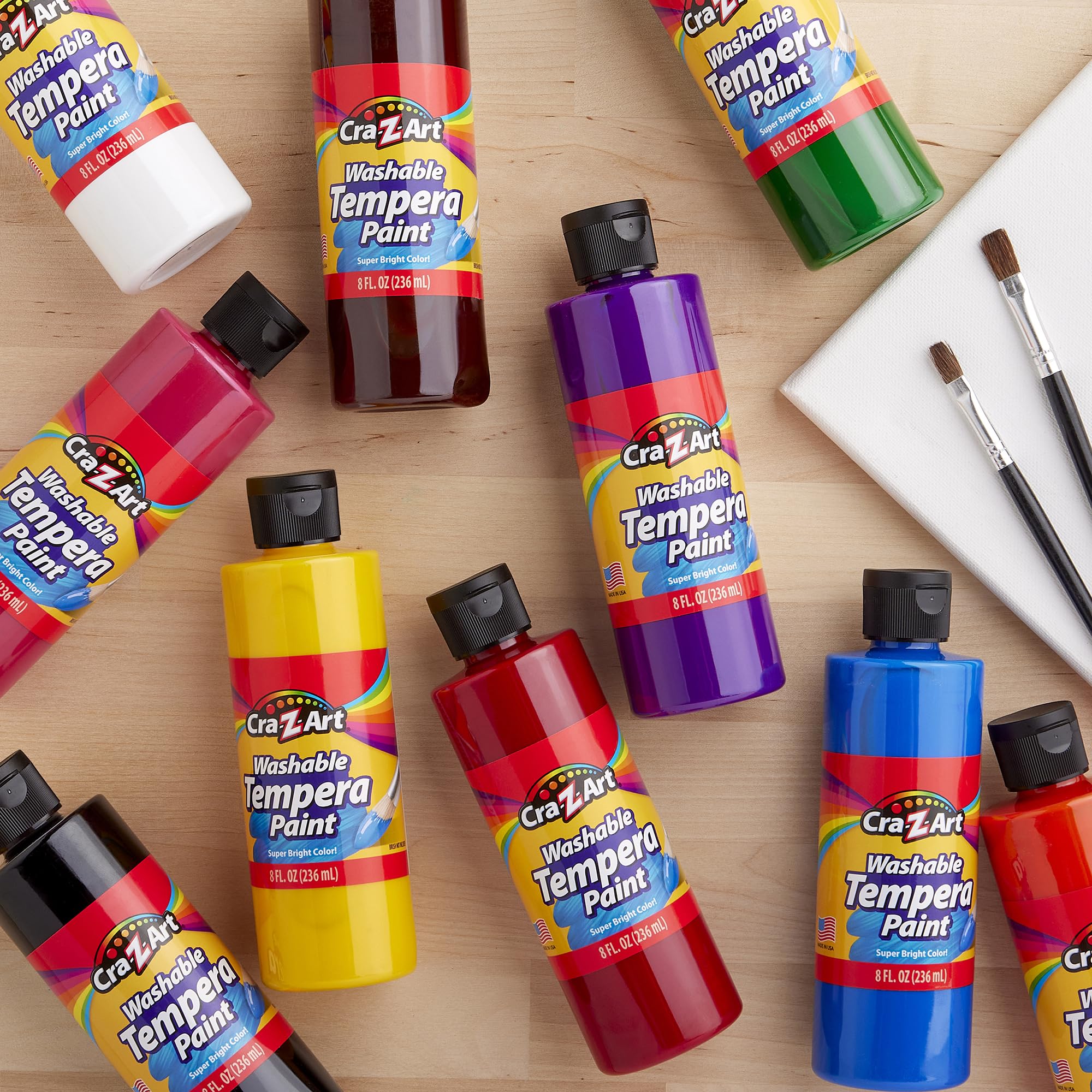 Foto 2 | Set De Pintura Cra-z-art, Témpera Lavable, 10 Colores, 240 Ml - Venta Internacional.