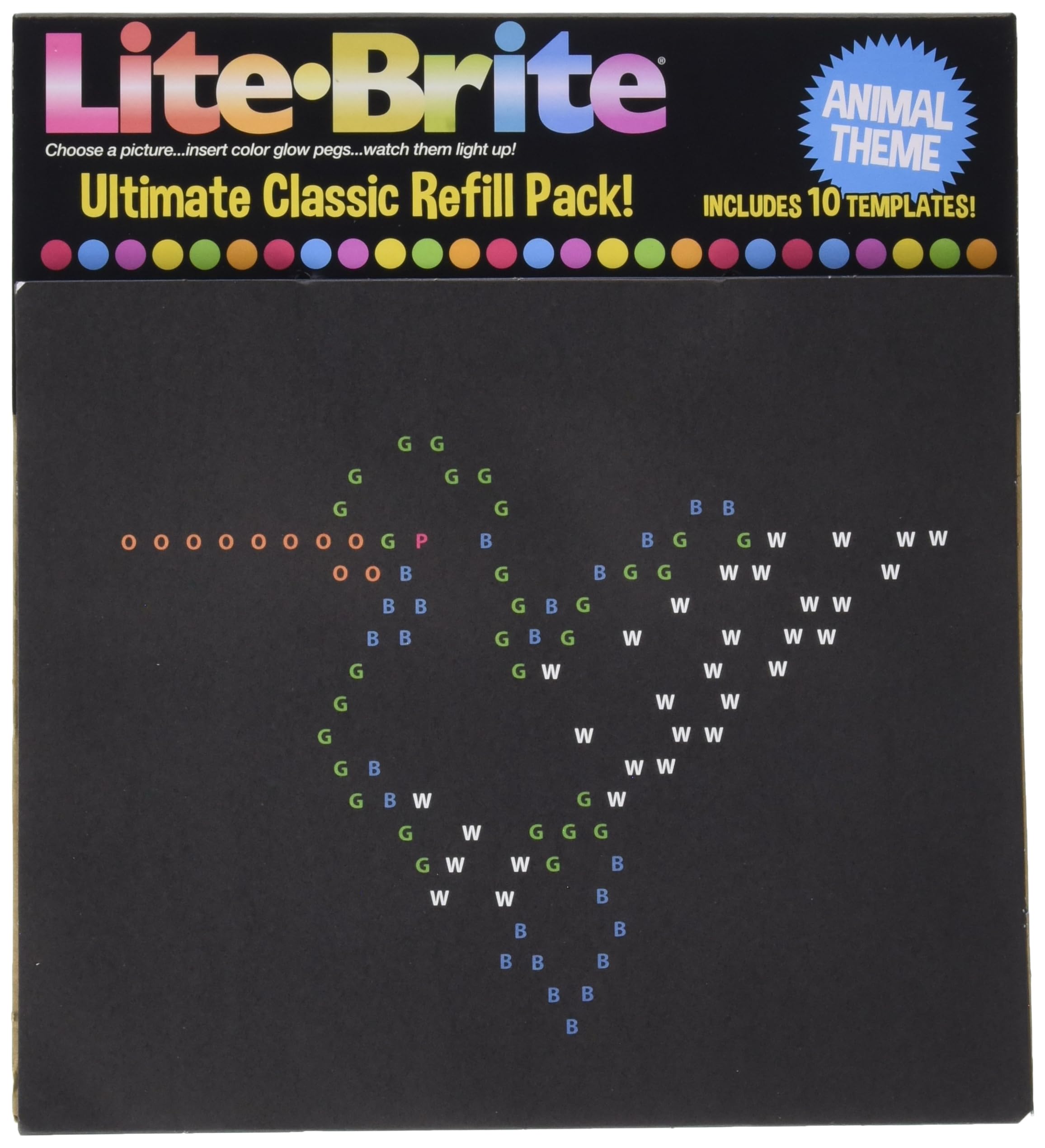 Foto 3 pulgar | Refill Pack Lite Brite Ultimate Classic Animal Theme - Venta Internacional.