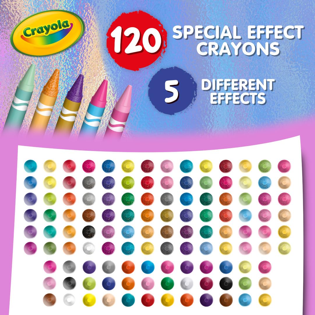 Foto 6 pulgar | Crayola Crayons, 120 Unidades, Colores Especiales Para Niños De Más De 4 Años - Venta Internacional.