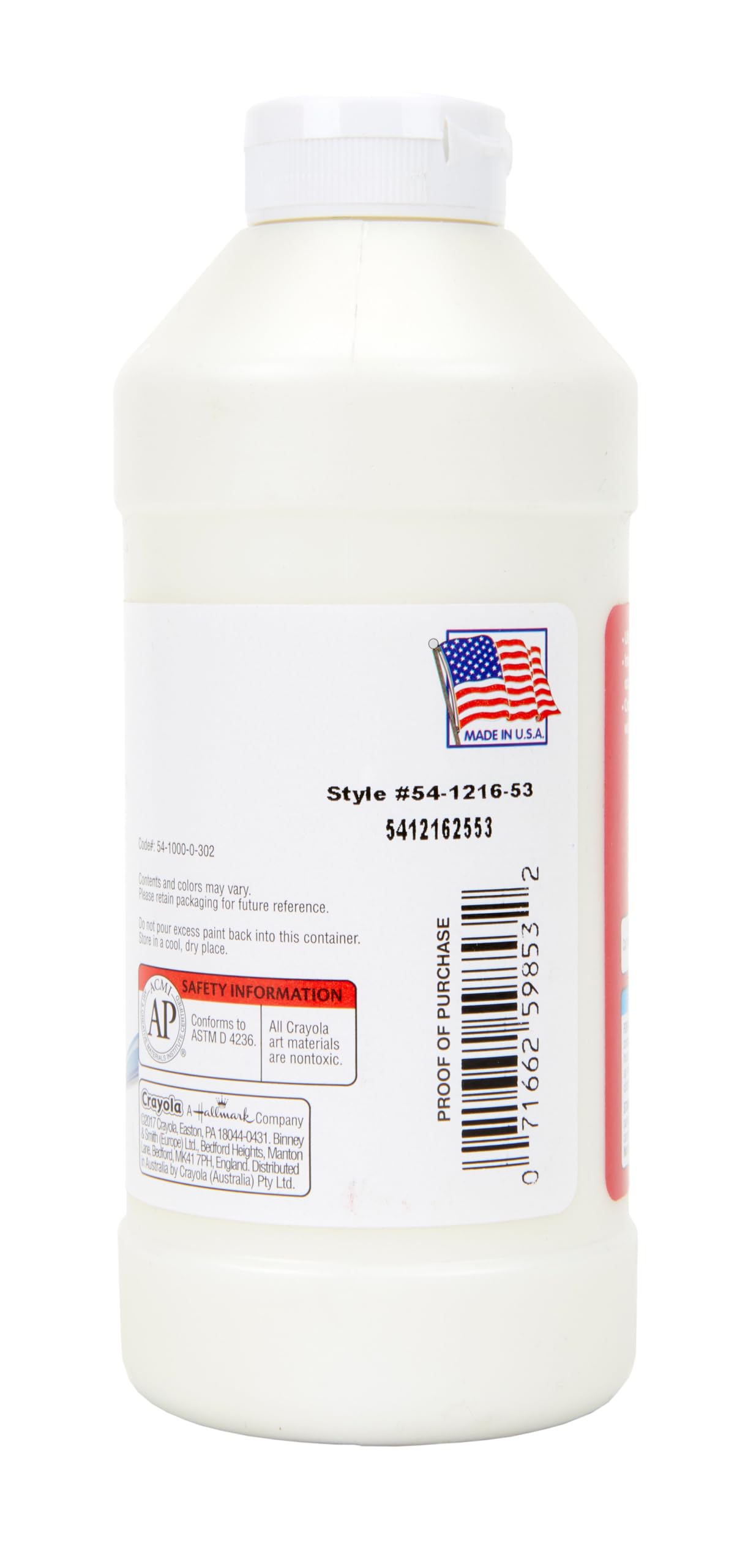 Foto 7 pulgar | Pintura Al Temple Crayola Premier White, 473 Ml, Para Niños, No Tóxica - Venta Internacional.