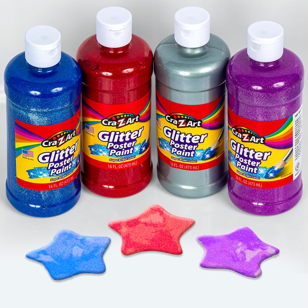 Foto 3 pulgar | Set De Pintura Cra-z-art Con Purpurina Lavable, 4 Unidades, 473 Ml, Varios Colores - Venta Internacional.