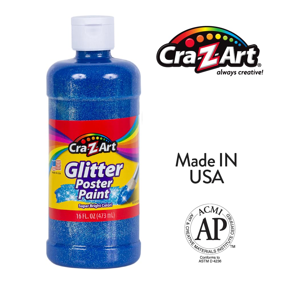 Foto 4 pulgar | Set De Pintura Cra-z-art Con Purpurina Lavable, 4 Unidades, 473 Ml, Varios Colores - Venta Internacional.