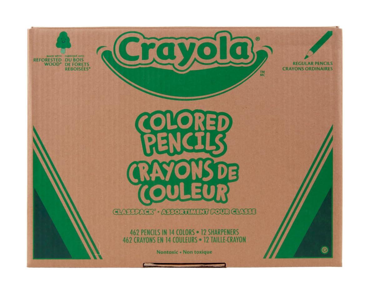 Foto 2 pulgar | Juego De Lápices De Colores Crayola Classpack, 462 Unidades, Con 12 Sacapuntas - Venta Internacional.