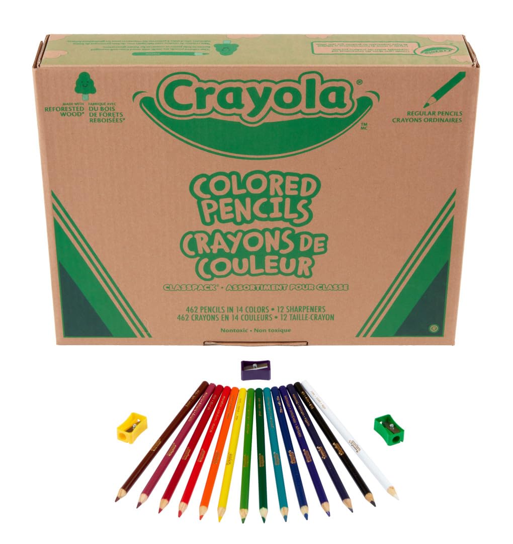 Foto 3 pulgar | Juego De Lápices De Colores Crayola Classpack, 462 Unidades, Con 12 Sacapuntas - Venta Internacional.