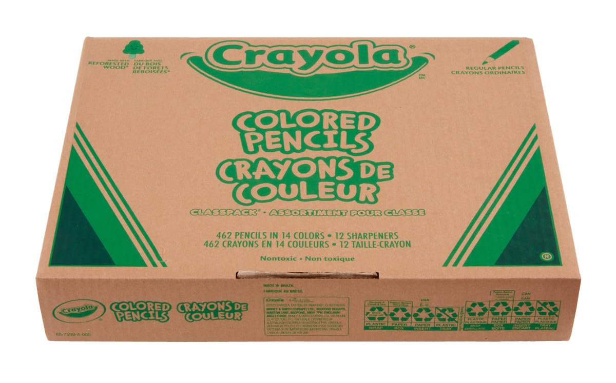 Foto 6 pulgar | Juego De Lápices De Colores Crayola Classpack, 462 Unidades, Con 12 Sacapuntas - Venta Internacional.