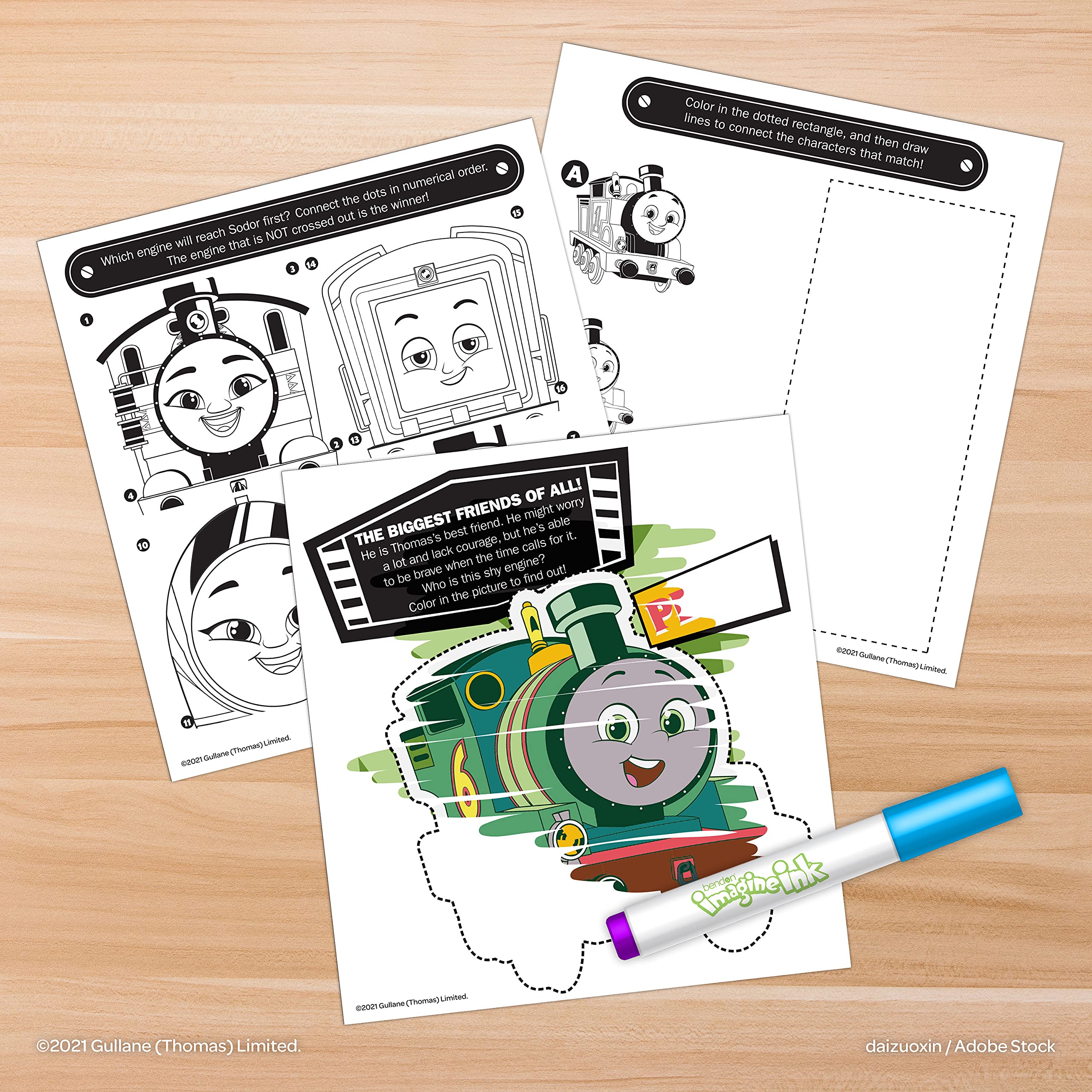 Foto 4 pulgar | Libro Para Colorear Bendon Thomas All Engines Go Con Rotulador - Venta Internacional.