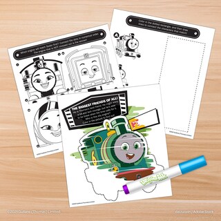 Foto 3 | Libro Para Colorear Bendon Thomas All Engines Go Con Rotulador - Venta Internacional.