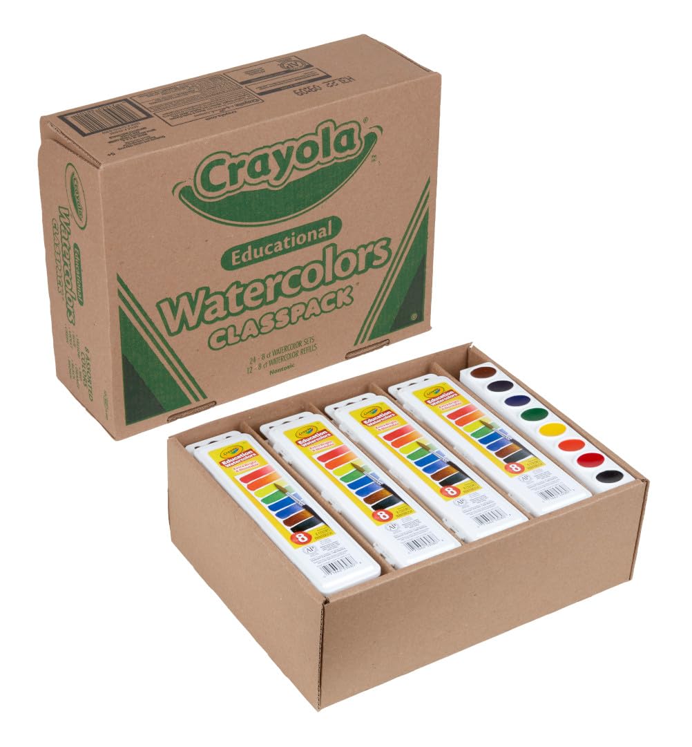 Foto 5 pulgar | Set De Pintura De Acuarela Crayola Classpack, 24 Sartenes Y 12 Recambios - Venta Internacional.