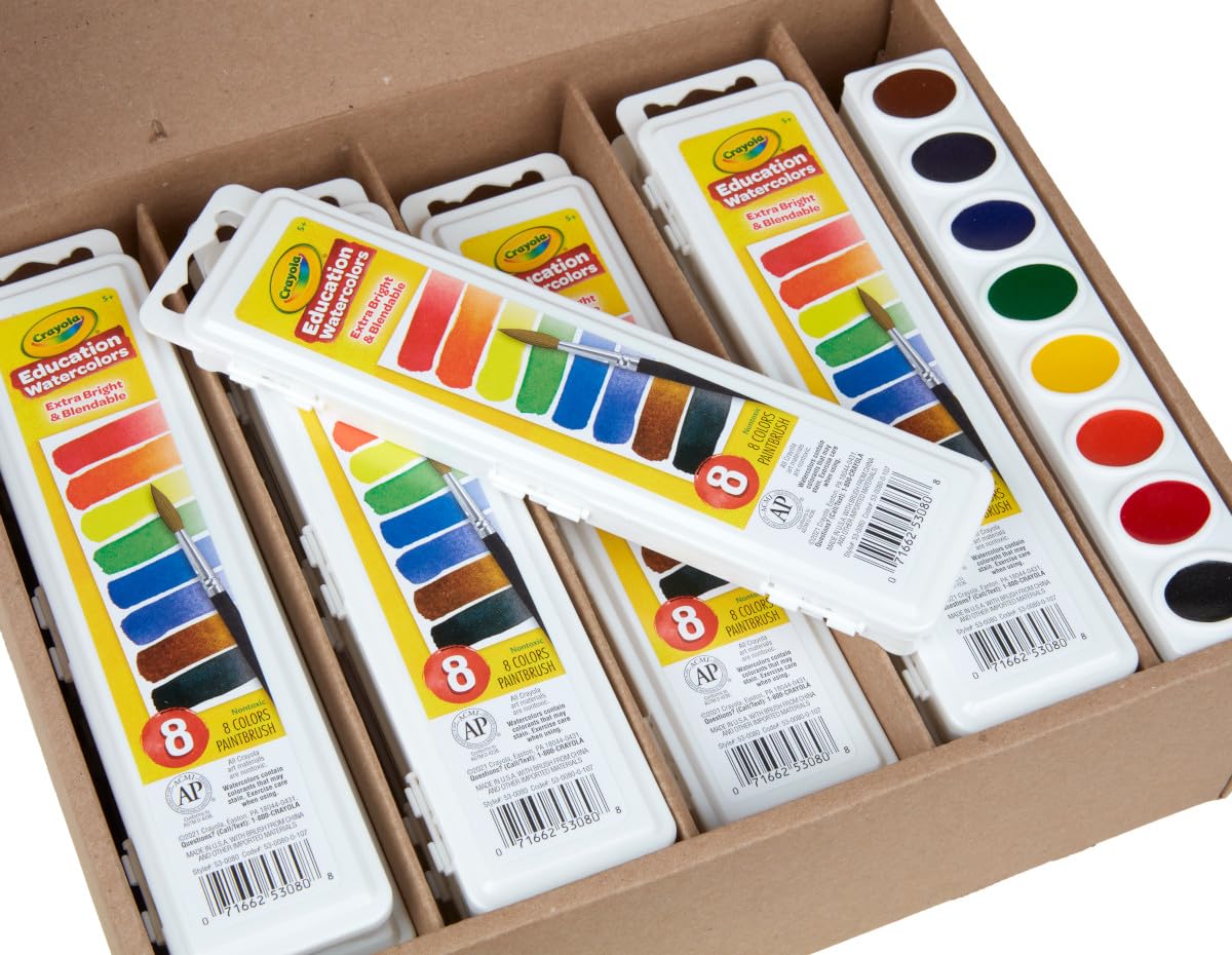 Foto 8 pulgar | Set De Pintura De Acuarela Crayola Classpack, 24 Sartenes Y 12 Recambios - Venta Internacional.
