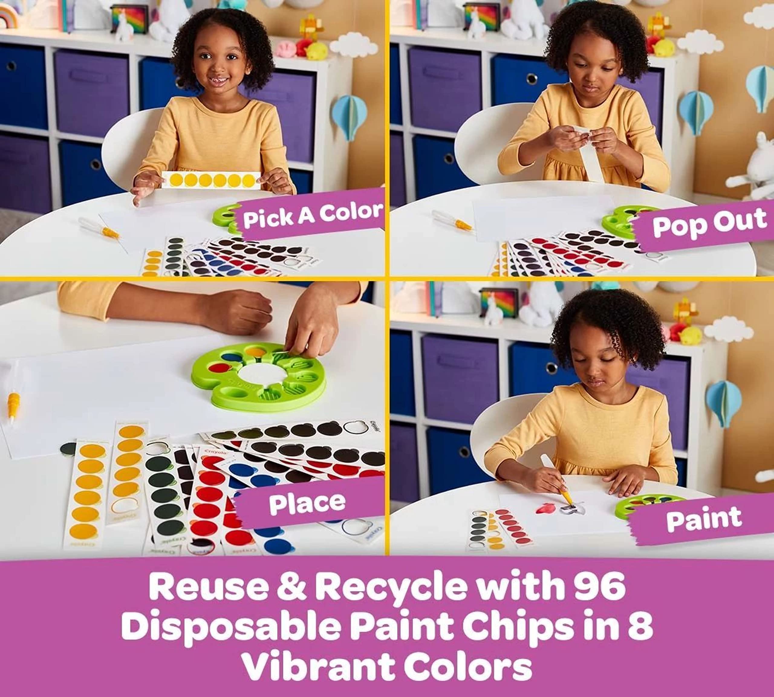 Foto 7 pulgar | Set De Pintura De Acuarela Crayola Pop & Paint Palette, Regalo Para Niños - Venta Internacional.