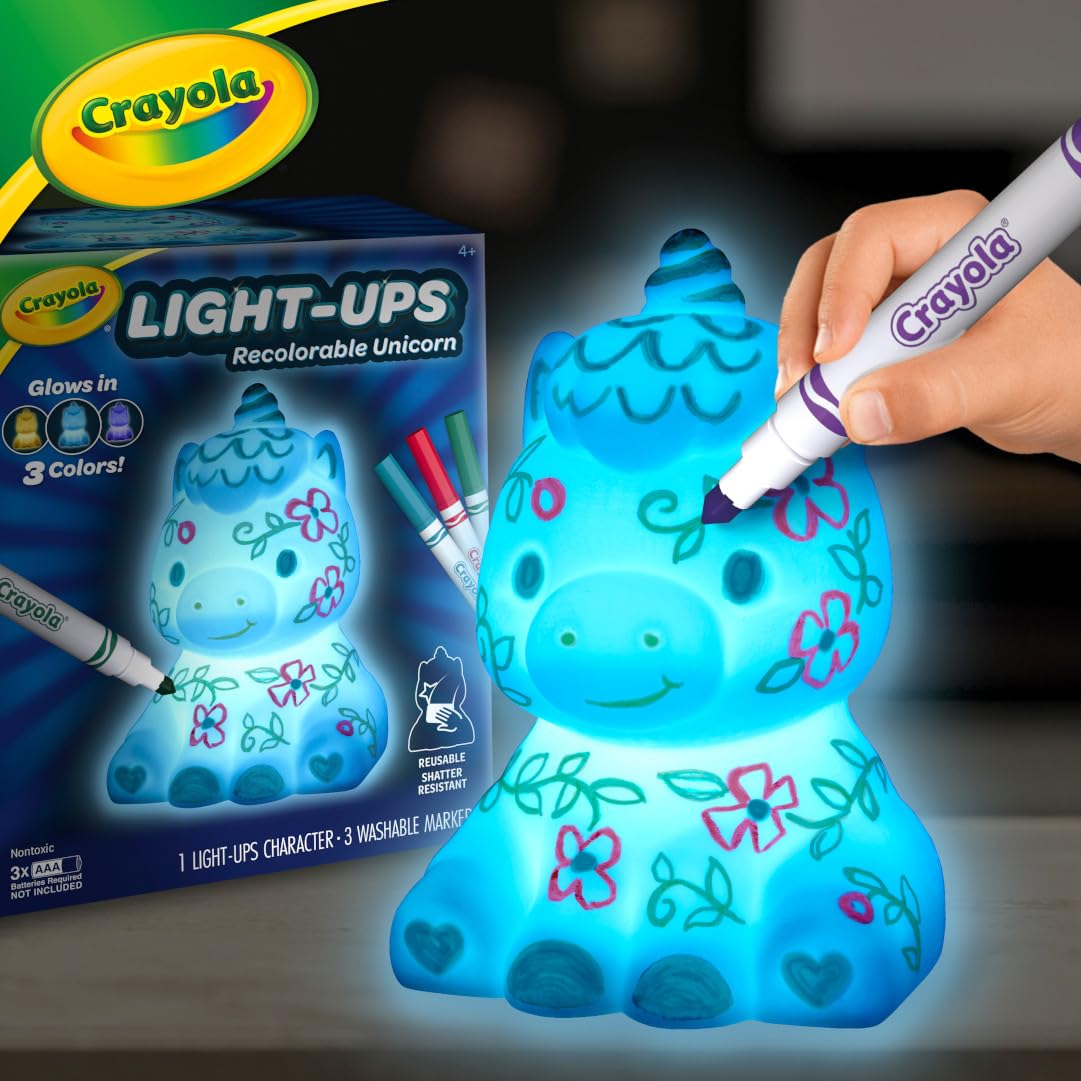 Foto 7 pulgar | Figura De Unicornio Iluminada De Toy Crayola Con Marcadores Lavables - Venta Internacional.