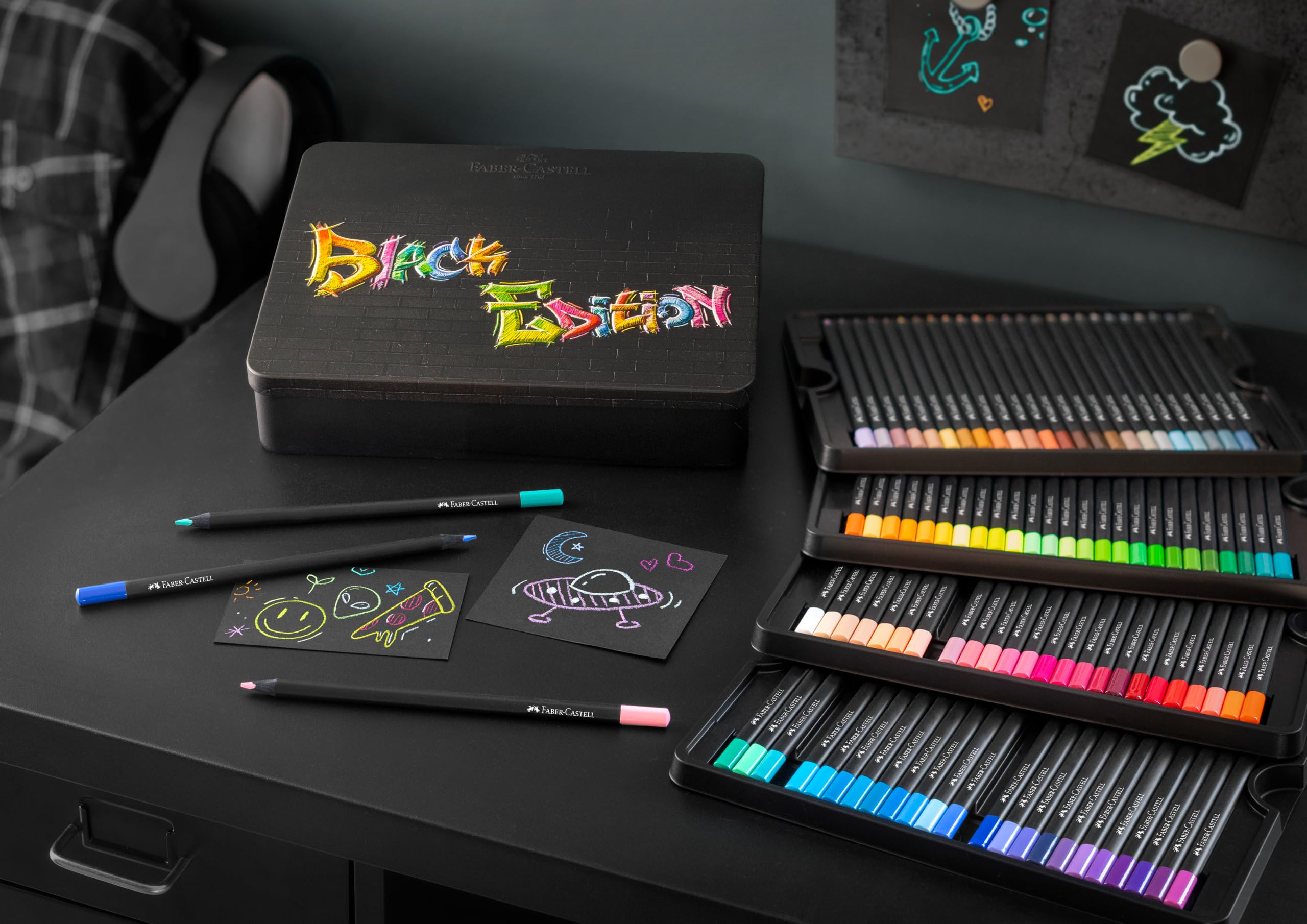 Foto 6 pulgar | Lápices De Colores Faber-castell Black Edition, 100 Unidades - Venta Internacional.