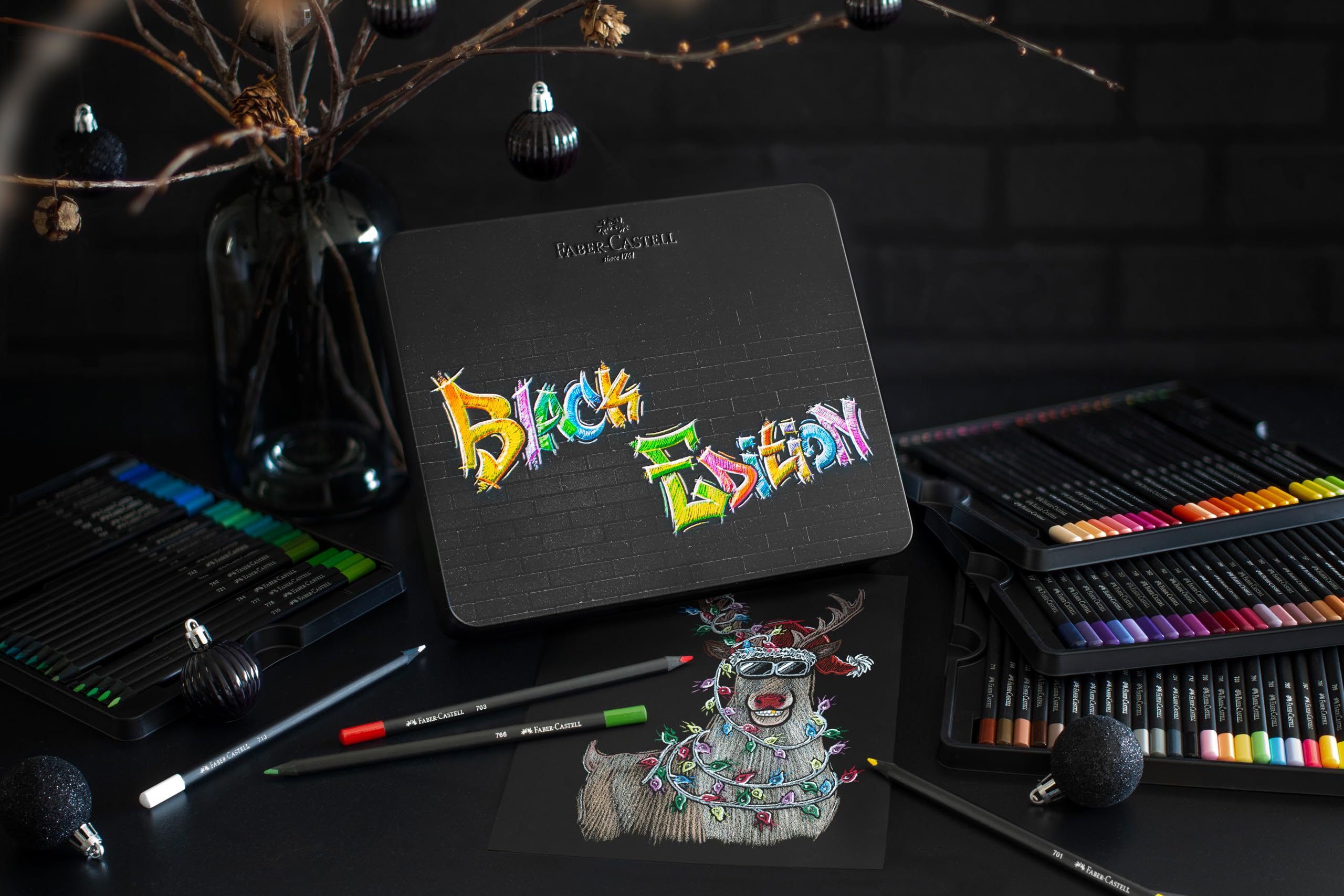 Foto 6 | Lápices De Colores Faber-castell Black Edition, 100 Unidades - Venta Internacional.