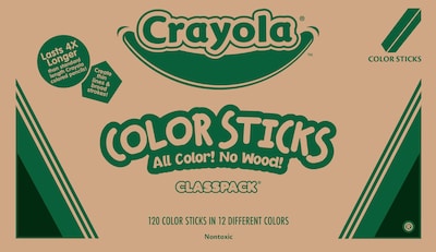 Foto 1 | Lápices De Colores Sin Madera Crayola Color Sticks, Paquete De 120 Unidades - Venta Internacional.