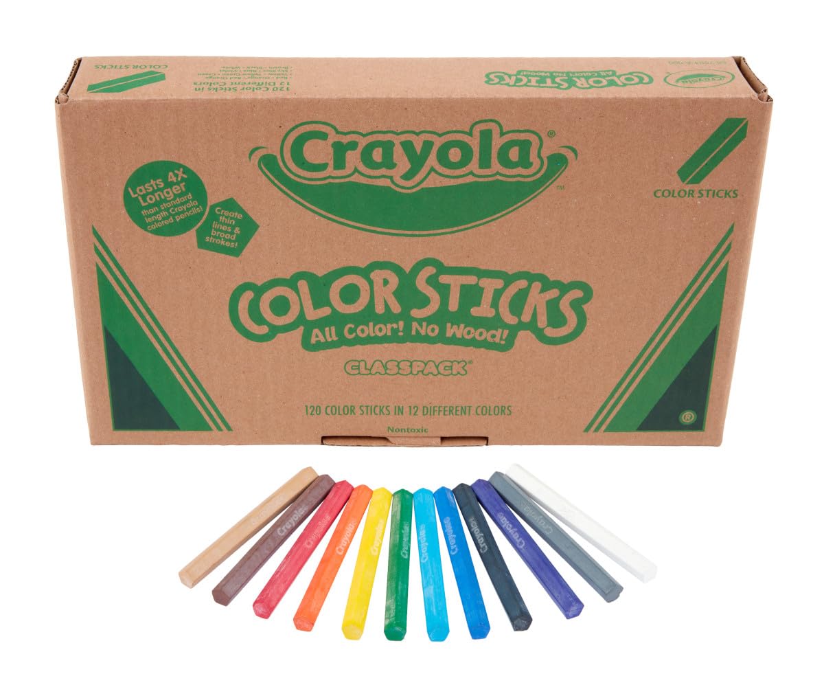 Foto 3 pulgar | Lápices De Colores Sin Madera Crayola Color Sticks, Paquete De 120 Unidades - Venta Internacional.