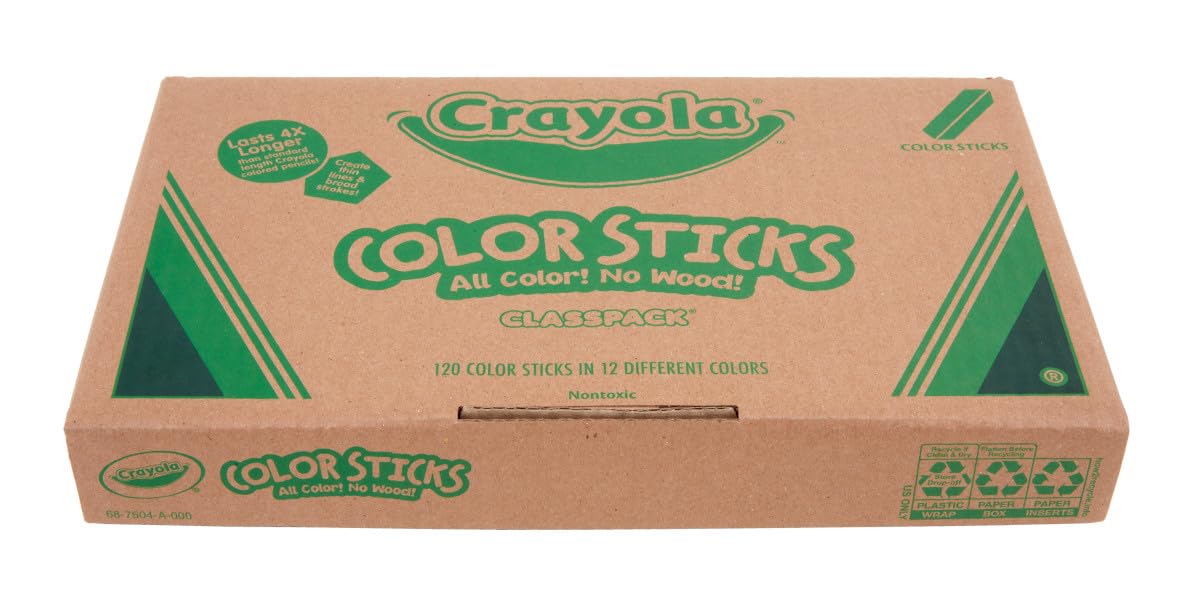Foto 7 pulgar | Lápices De Colores Sin Madera Crayola Color Sticks, Paquete De 120 Unidades - Venta Internacional.