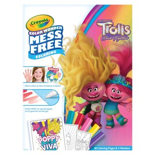 Foto 2 | Páginas Para Colorear Y Marcadores Color Wonder Mess Free Trolls 3 - Venta Internacional.