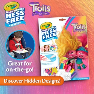 Foto 5 | Páginas Para Colorear Y Marcadores Color Wonder Mess Free Trolls 3 - Venta Internacional.