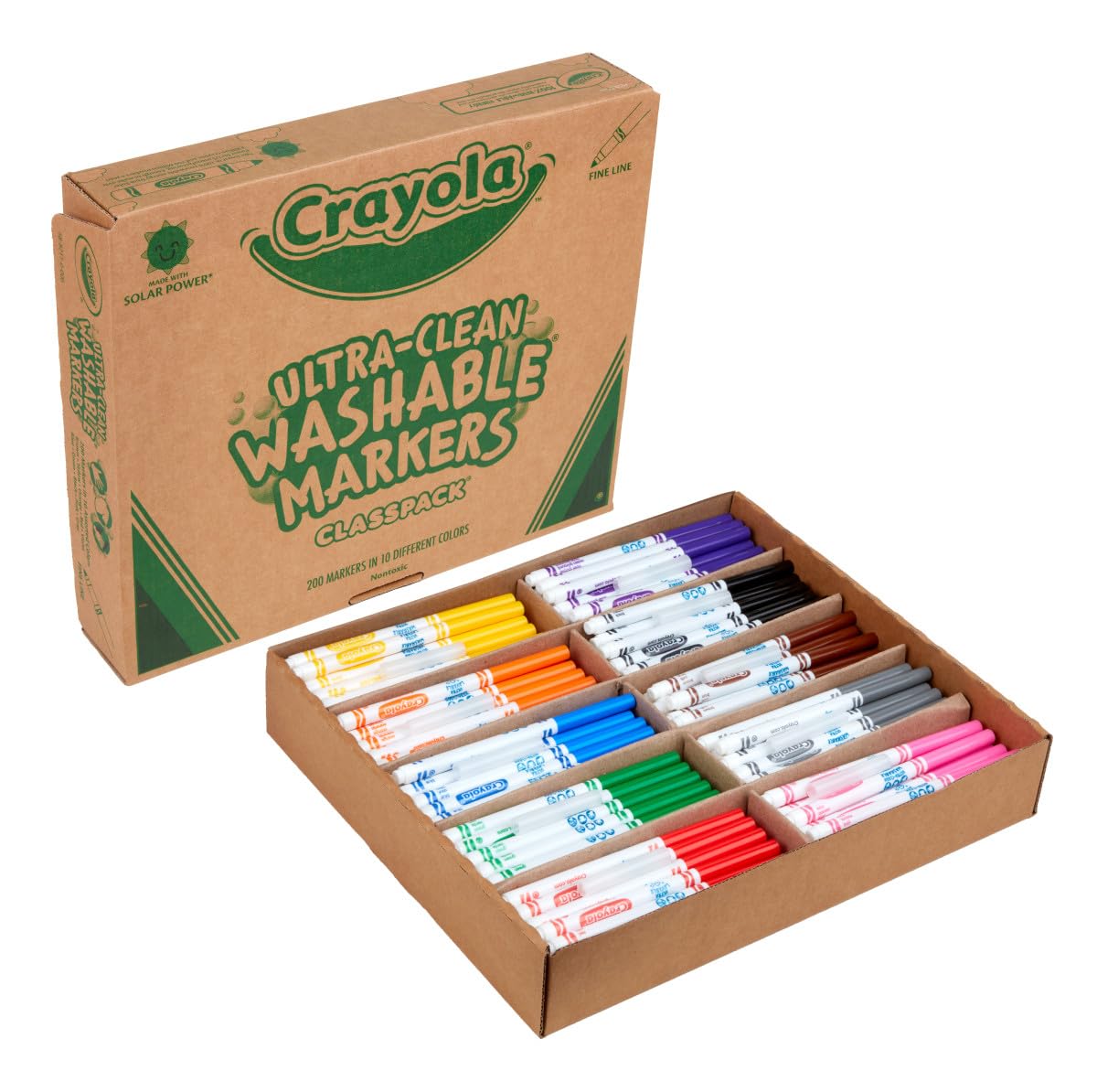 Foto 2 pulgar | Marcadores Crayola Ultra Clean, Lavables, 200 Líneas Finas, 10 Colores - Venta Internacional.