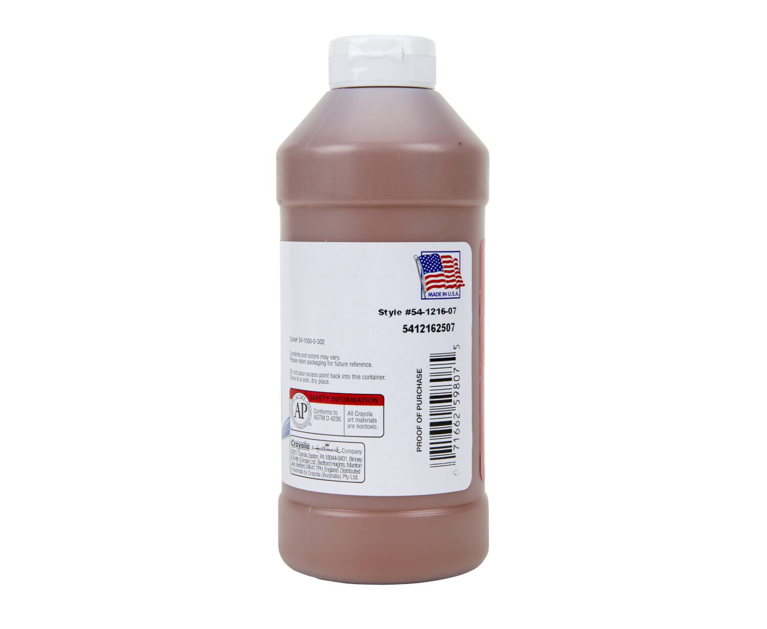 Foto 3 pulgar | Pintura Al Temple Crayola Premier Brown, 473 Ml, Para Niños, No Tóxica - Venta Internacional.