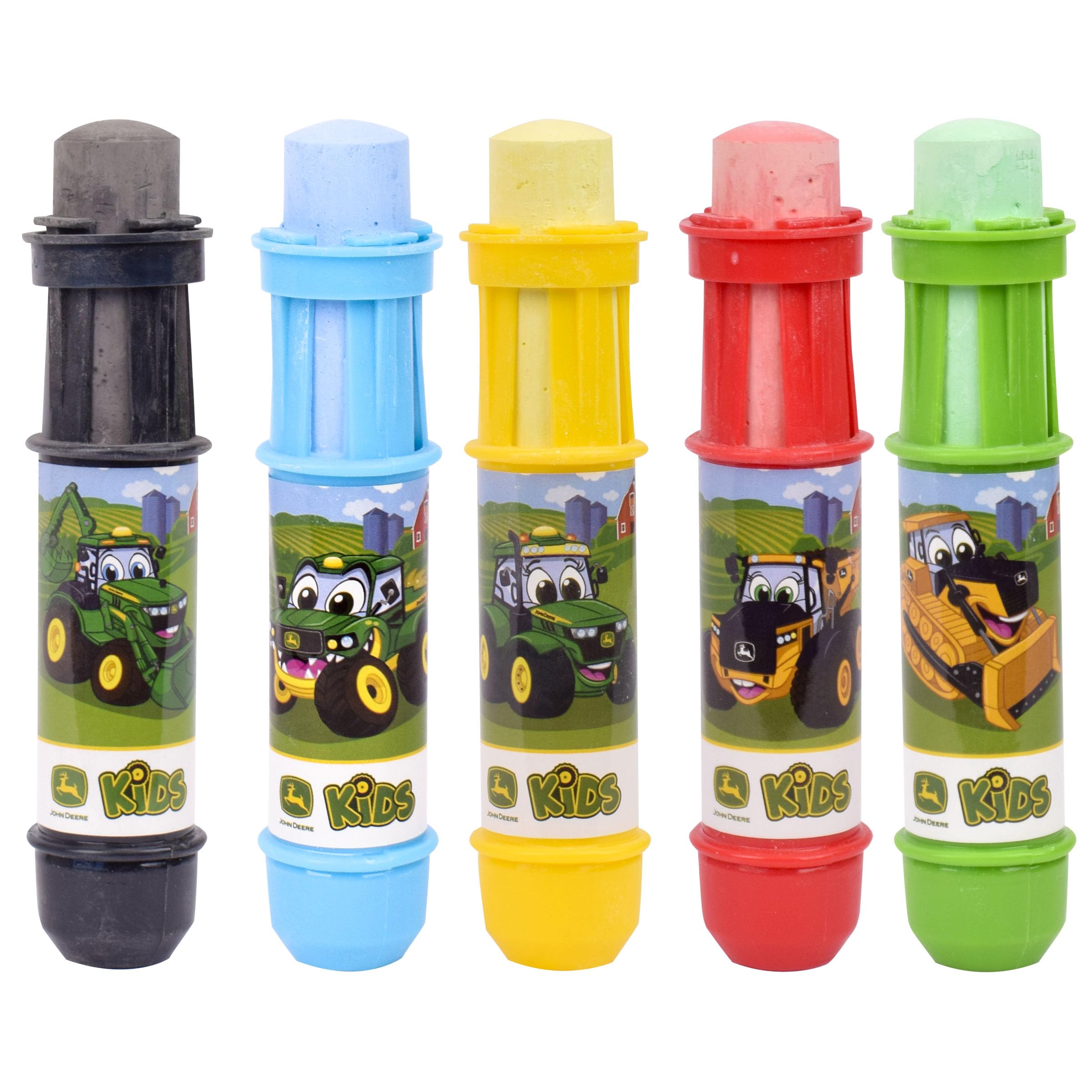 Foto 2 pulgar | Juego De Soportes Para Tizas John Deere Con 5 Tizas Gigantes Para Niños - Venta Internacional.