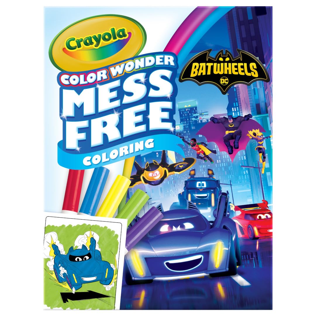 Foto 2 pulgar | Set Para Colorear Crayola Batwheels Color Wonder Con 18 Páginas Y 5 Rotuladores - Venta Internacional.